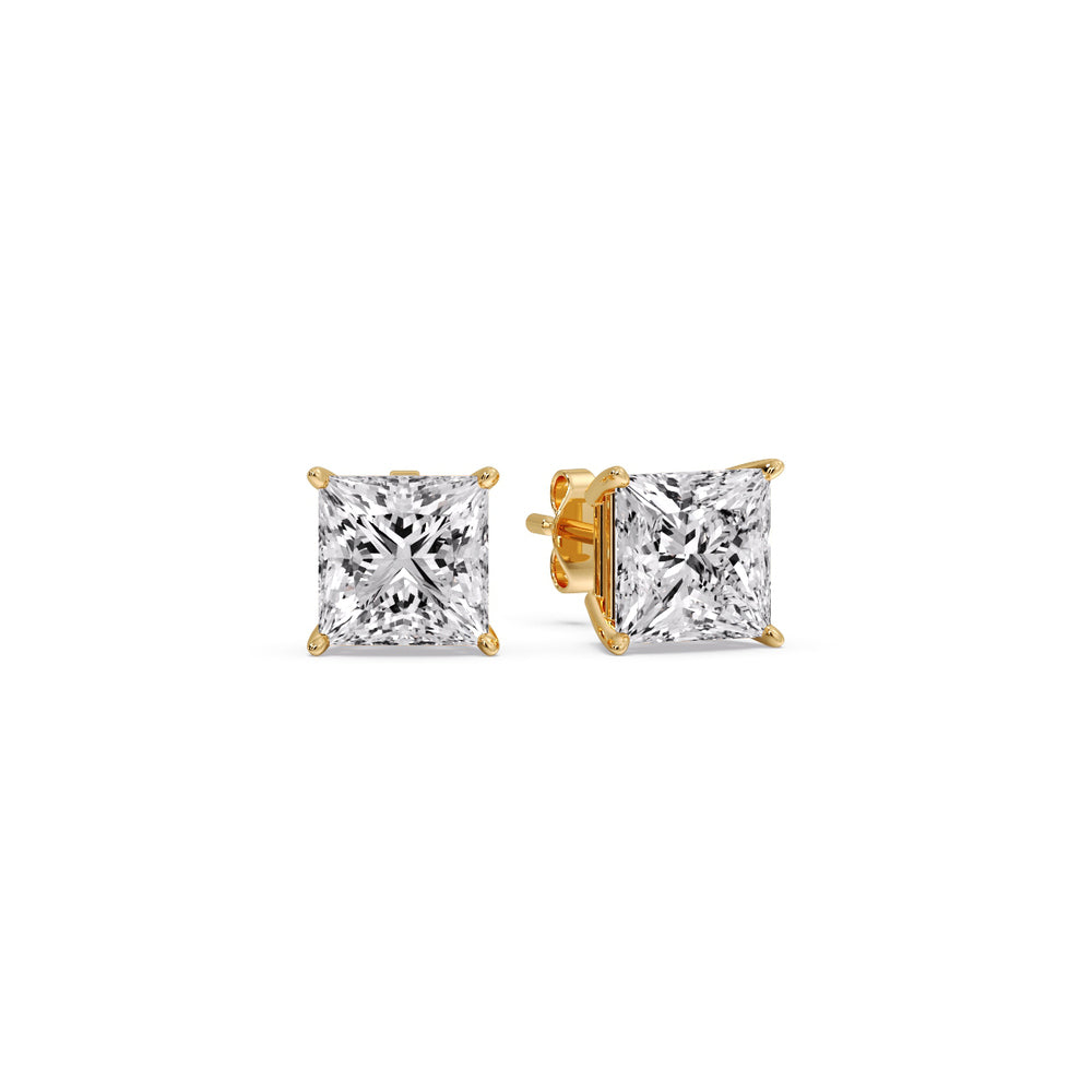 Princess Cut Diamond Stud Earring
