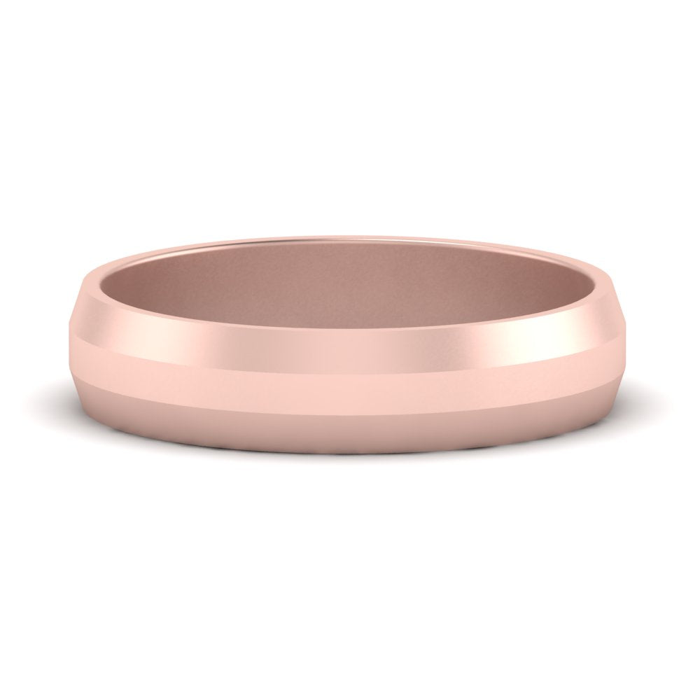 4 mm Wedding Band Beveled Edge Matte