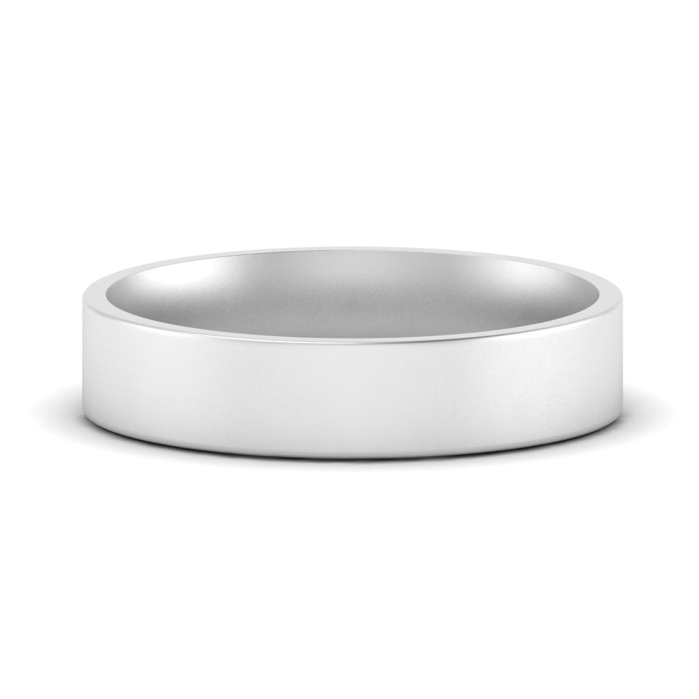 Light Weight Flat 4 mm Mens Wedding Band
