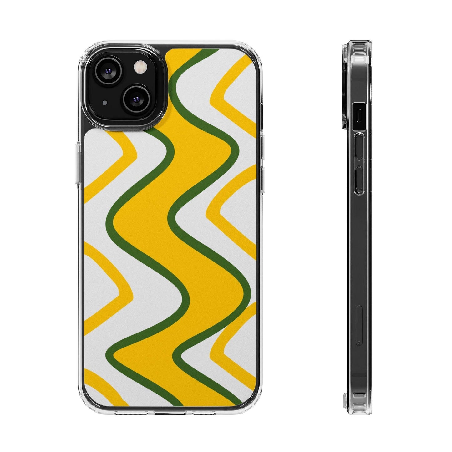 Bright Yellow Abstract With Shape Clear Cases