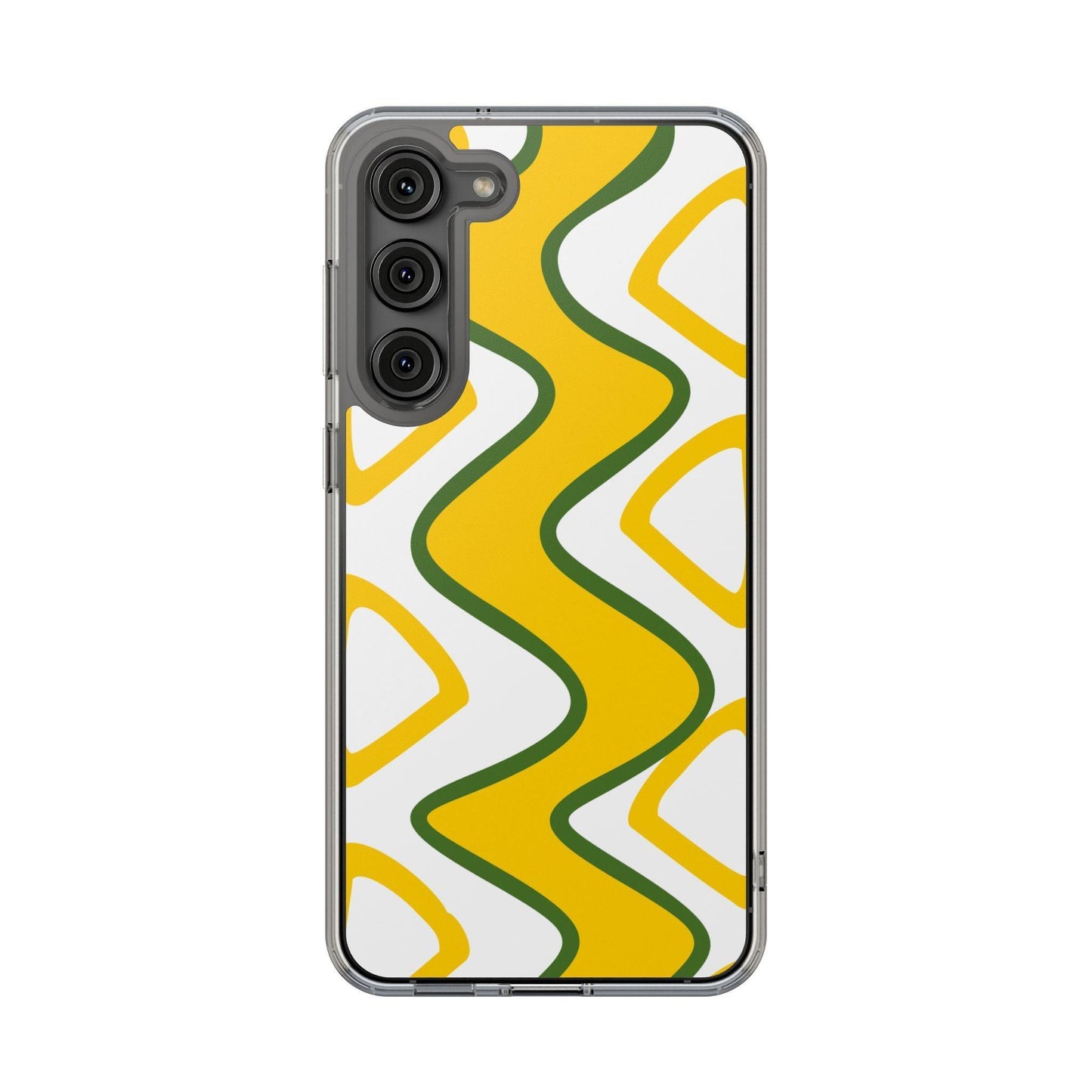 Bright Yellow Abstract With Shape Clear Cases
