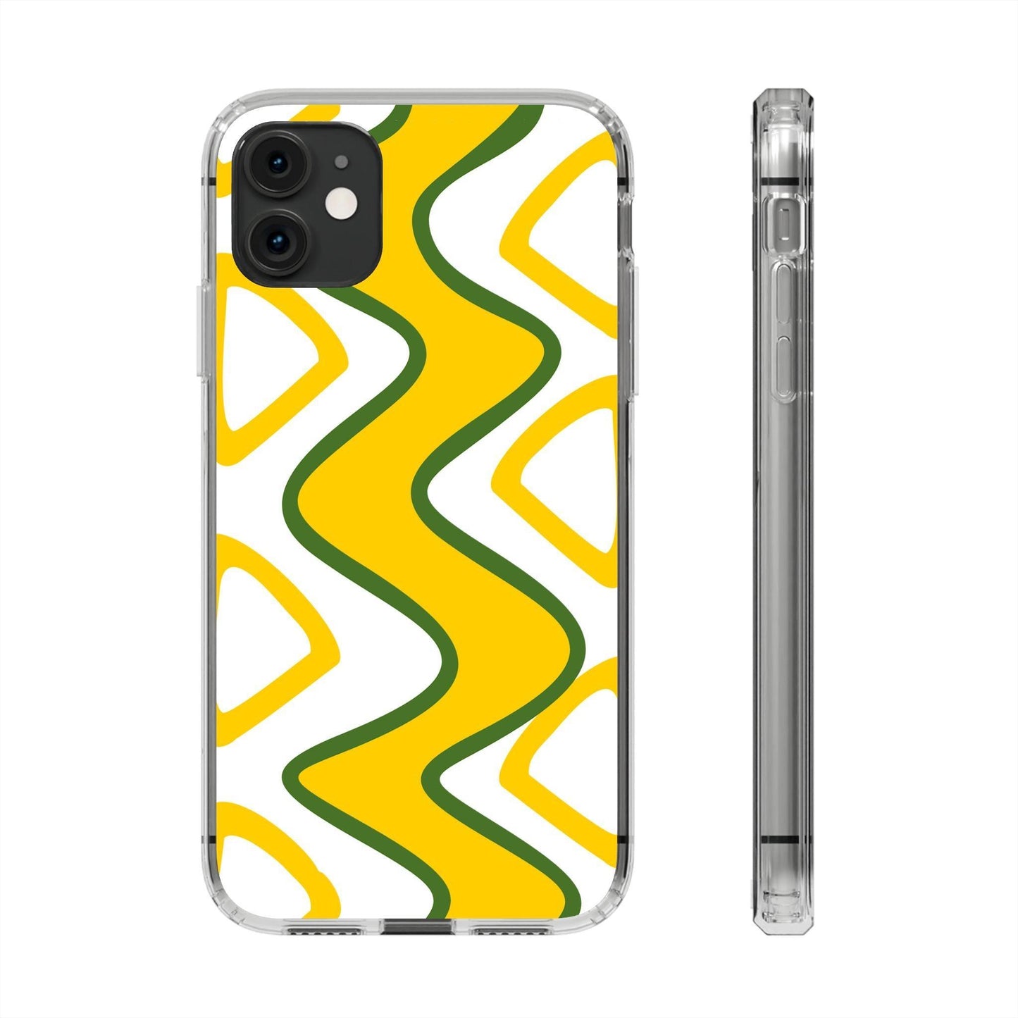 Bright Yellow Abstract With Shape Clear Cases