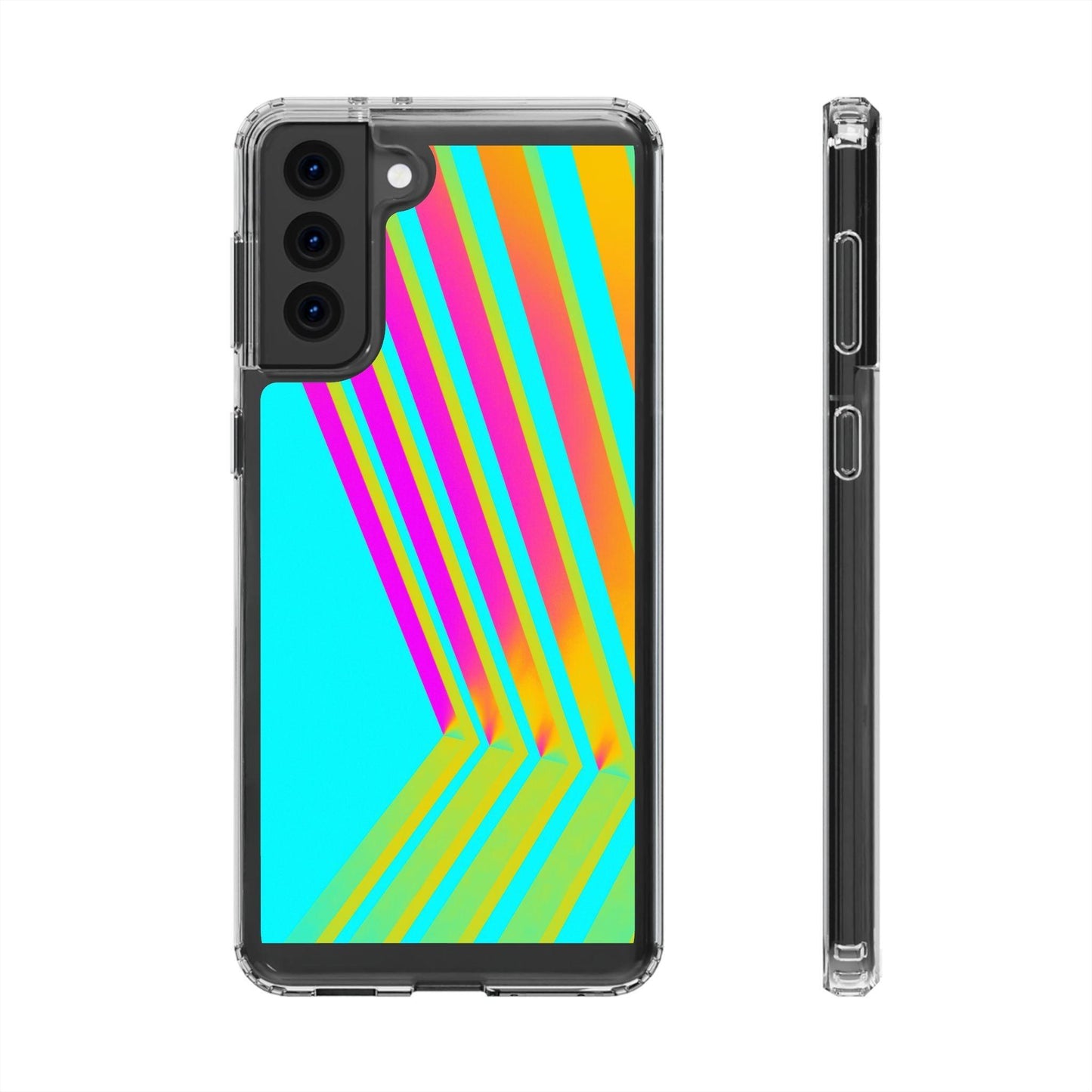 Abstract Pattern With Vibrant Color Clear Cases