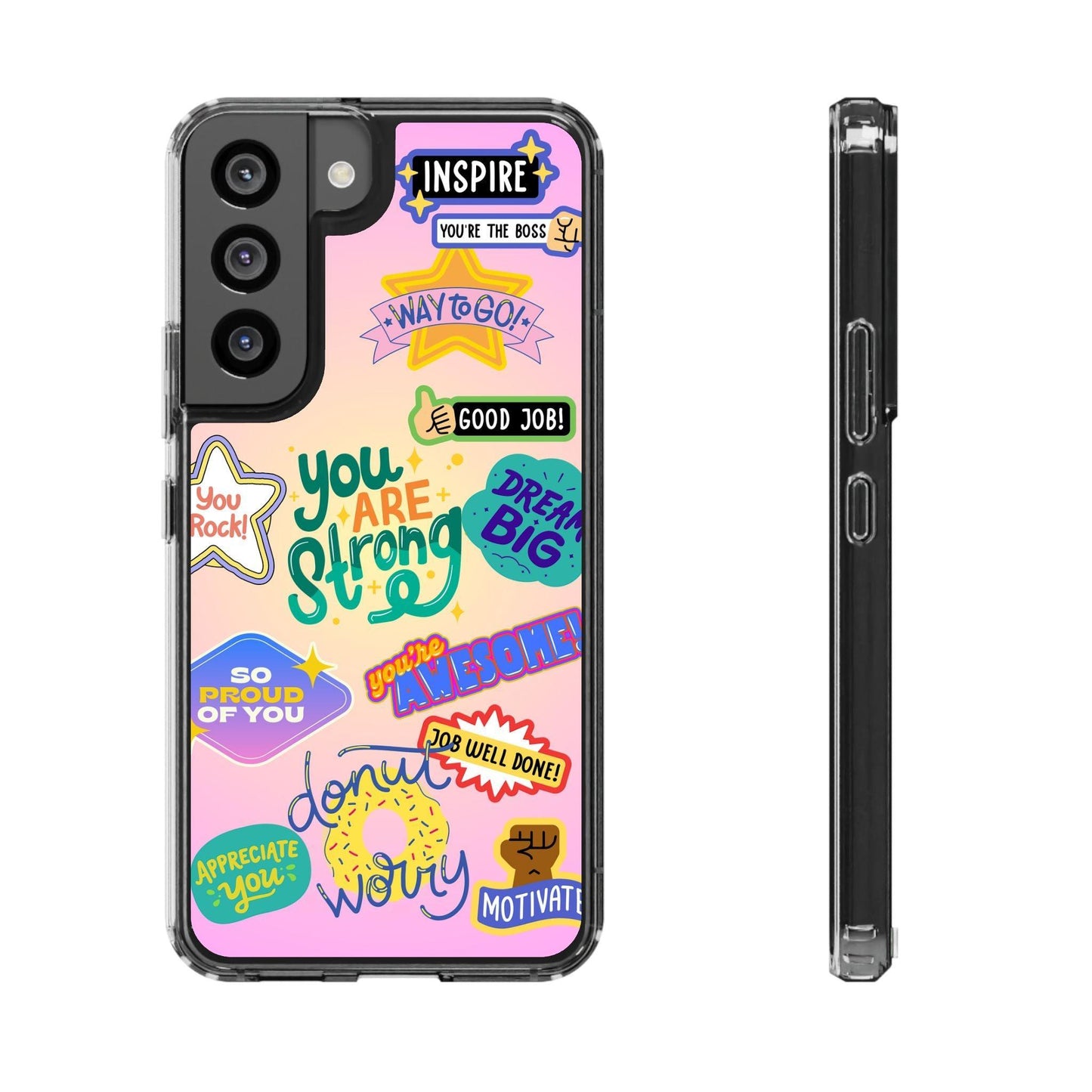 Motivational Stickers Clear Case