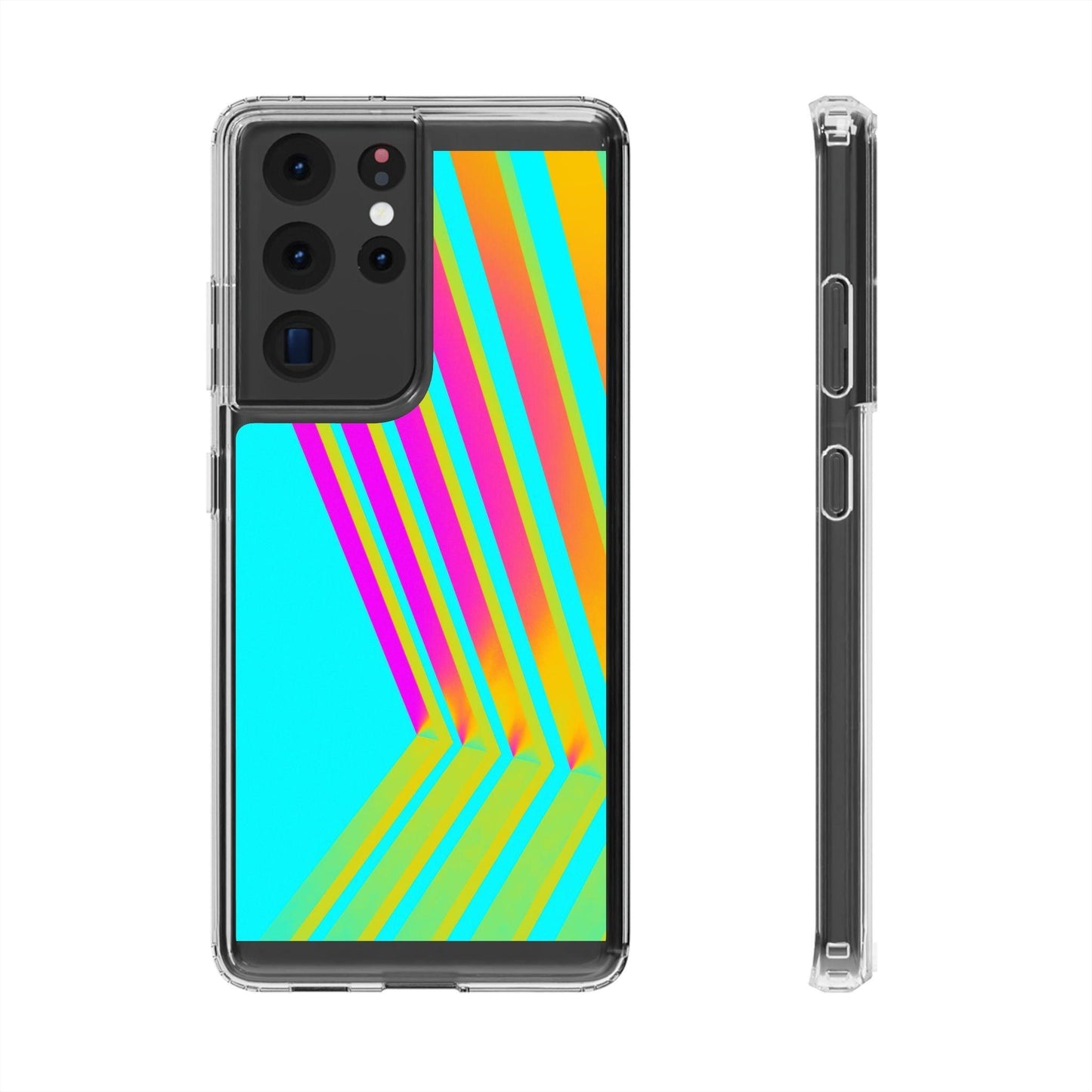 Abstract Pattern With Vibrant Color Clear Cases