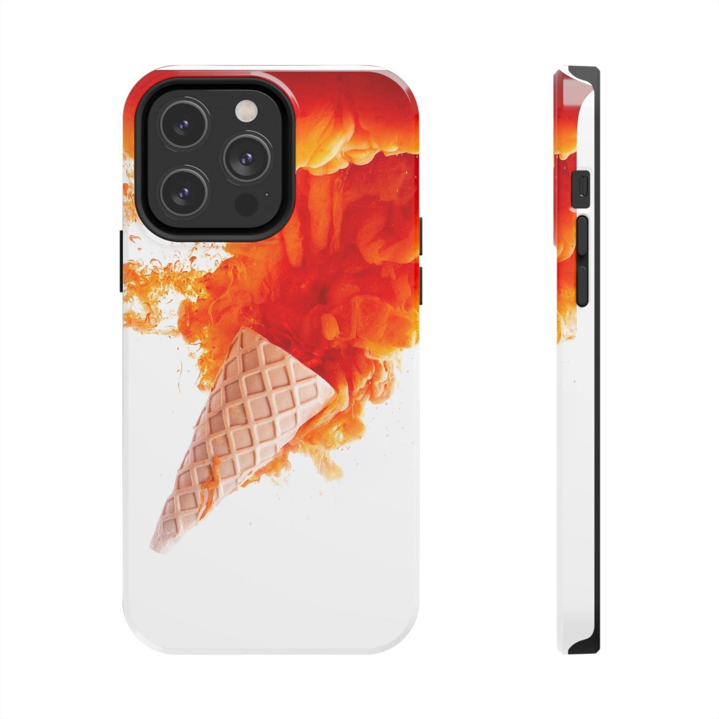 Ice Cream With Flame Of Colors Tough Phone Cases