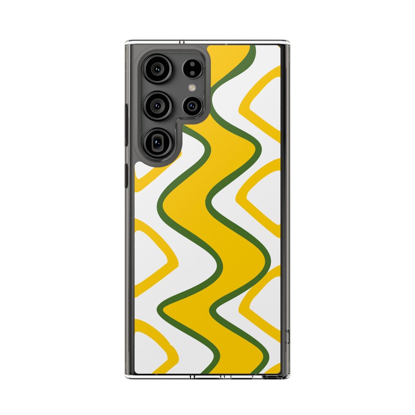 Bright Yellow Abstract With Shape Clear Cases