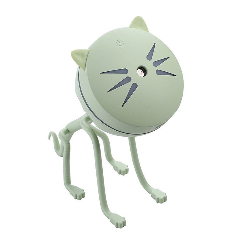 150ml Cat Ultrasonic Humidifier & LED Aromatherapy Diffuser