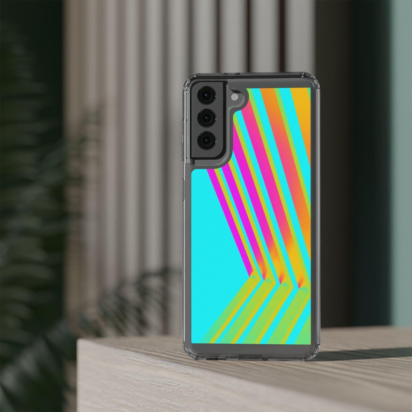Abstract Pattern With Vibrant Color Clear Cases