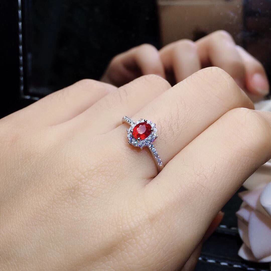 Burmese Ruby Crystal Jewelry Set