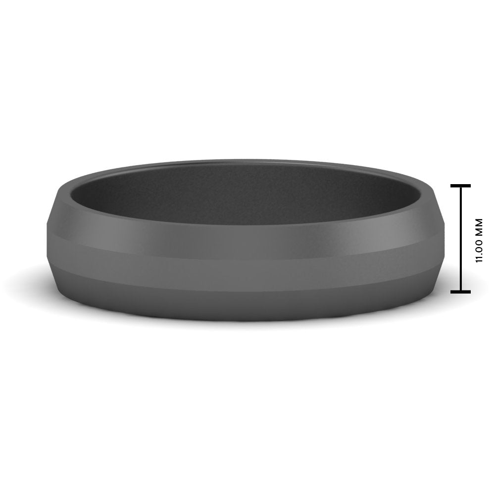 4 mm Wedding Band Beveled Edge Matte