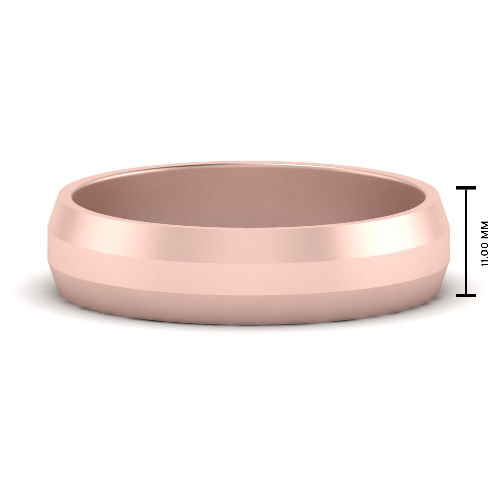 4 mm Wedding Band Beveled Edge Matte