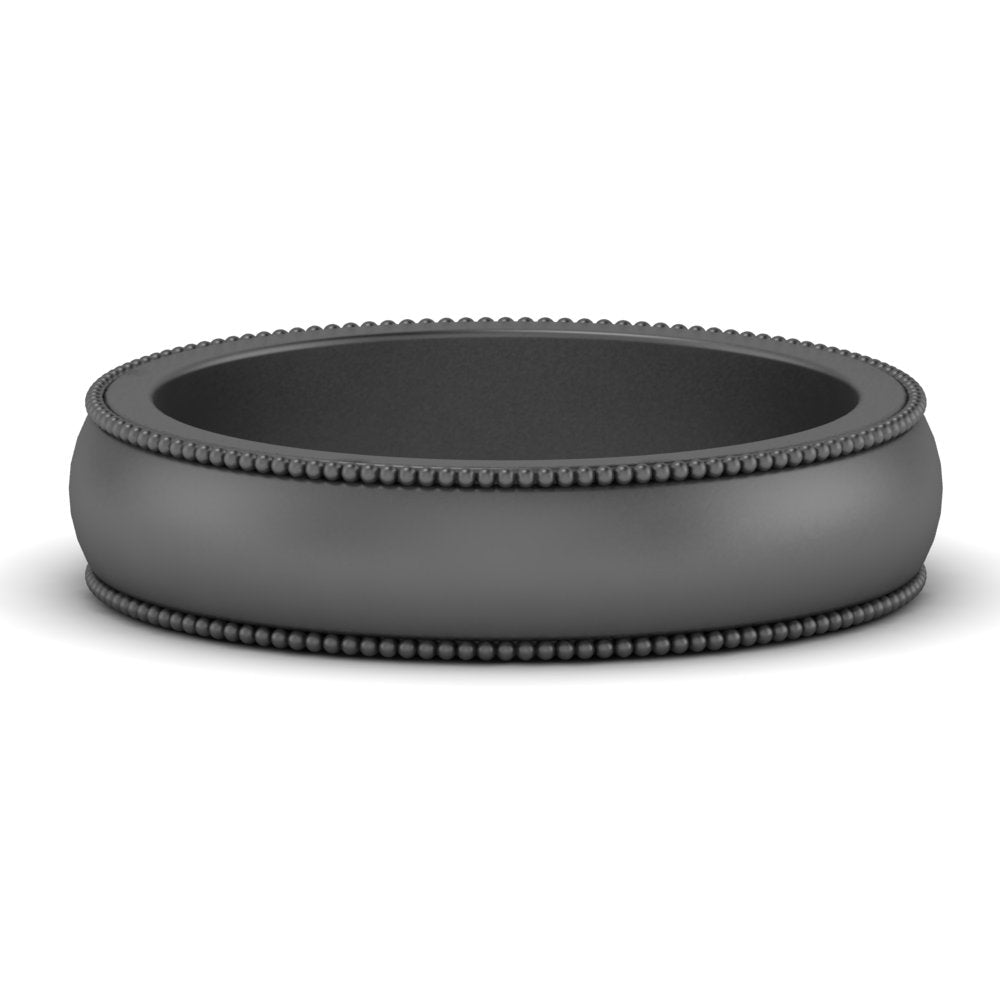 Milgrain Matte Finish Mens Band