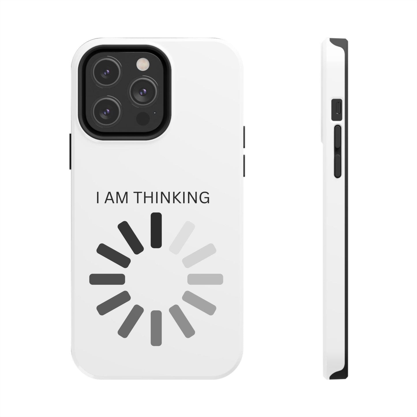 I Am Thinking To Much Text Printed Tough Phone Cases