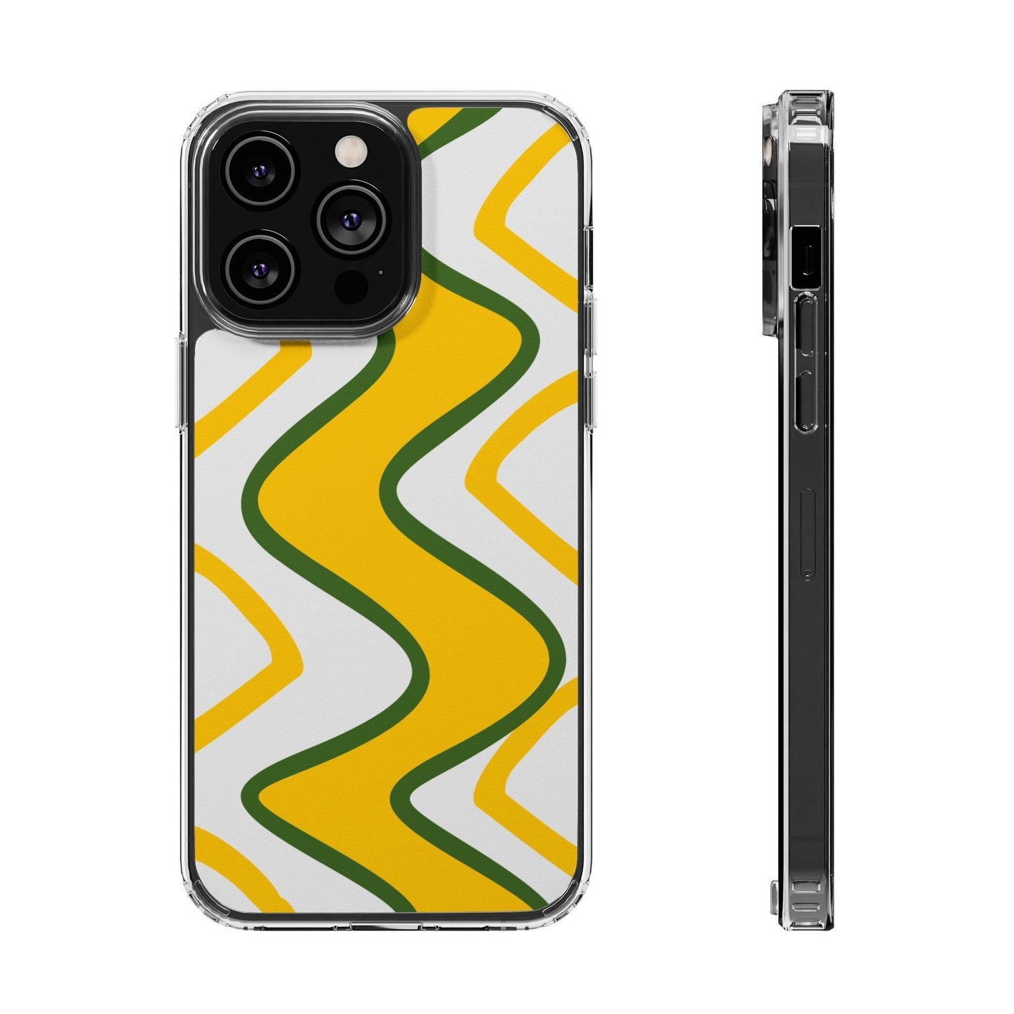Bright Yellow Abstract With Shape Clear Cases