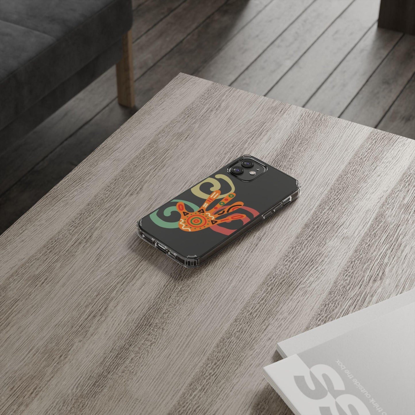 Clear Cases Colorful Hand Print design