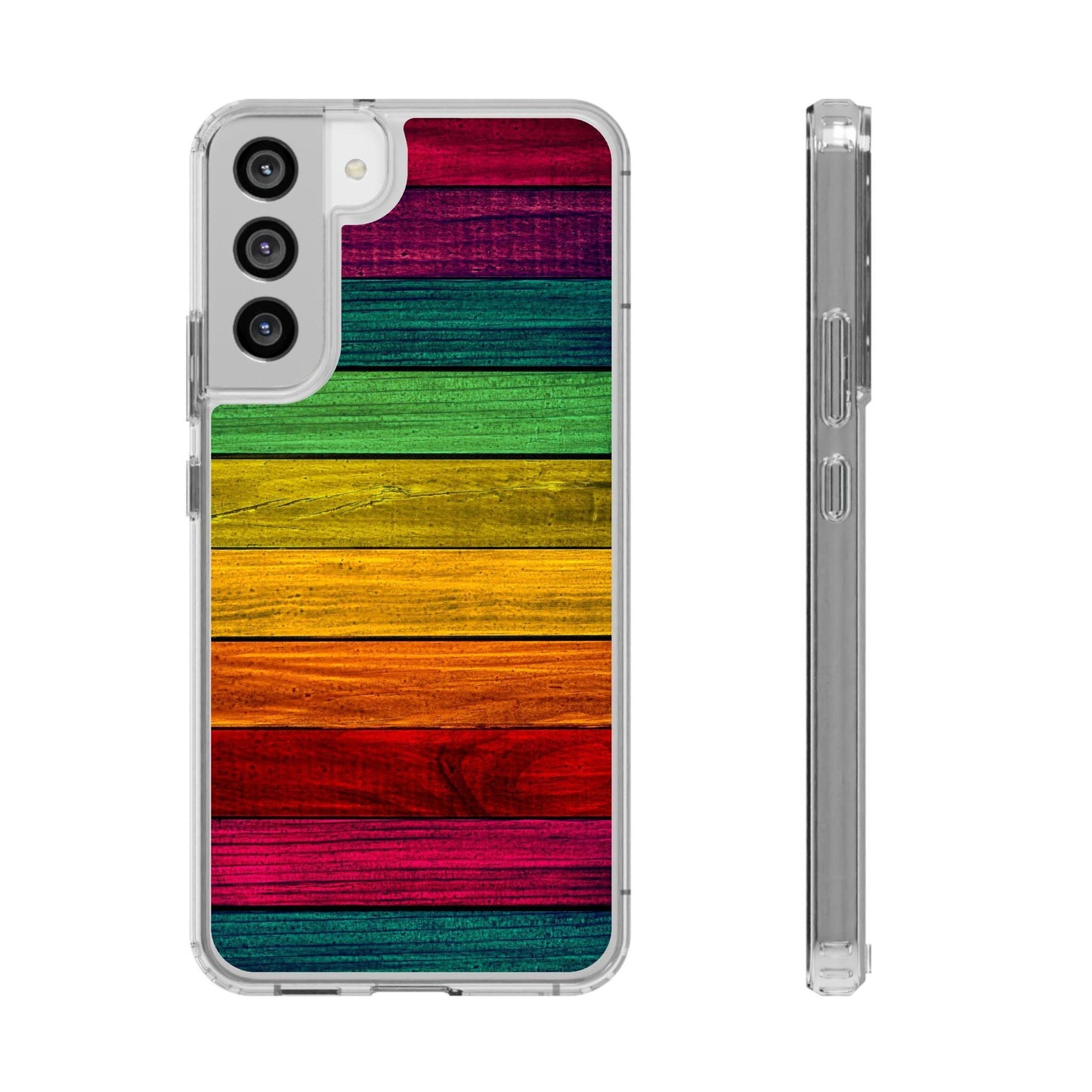 Rainbow On Woods Clear Cases