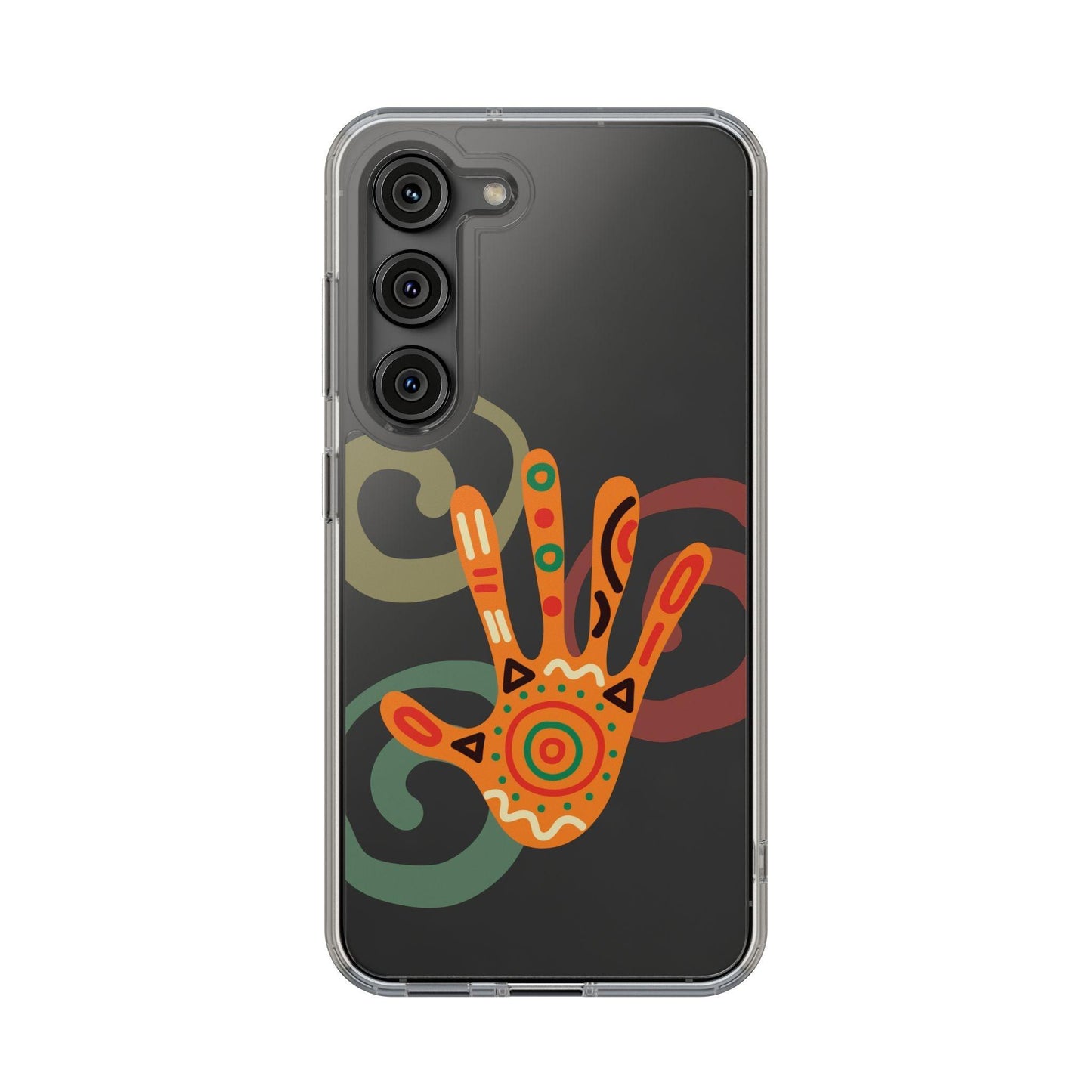 Clear Cases Colorful Hand Print design