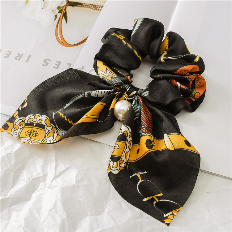 Pearl Bow Hair Rope