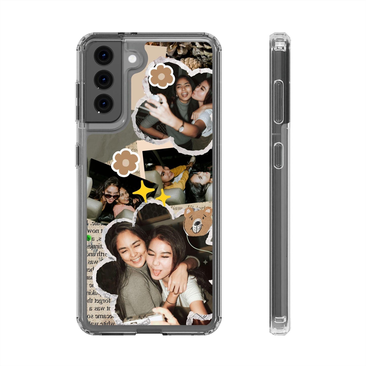 Memories In Retro Templet  Custom Printed Clear Cases