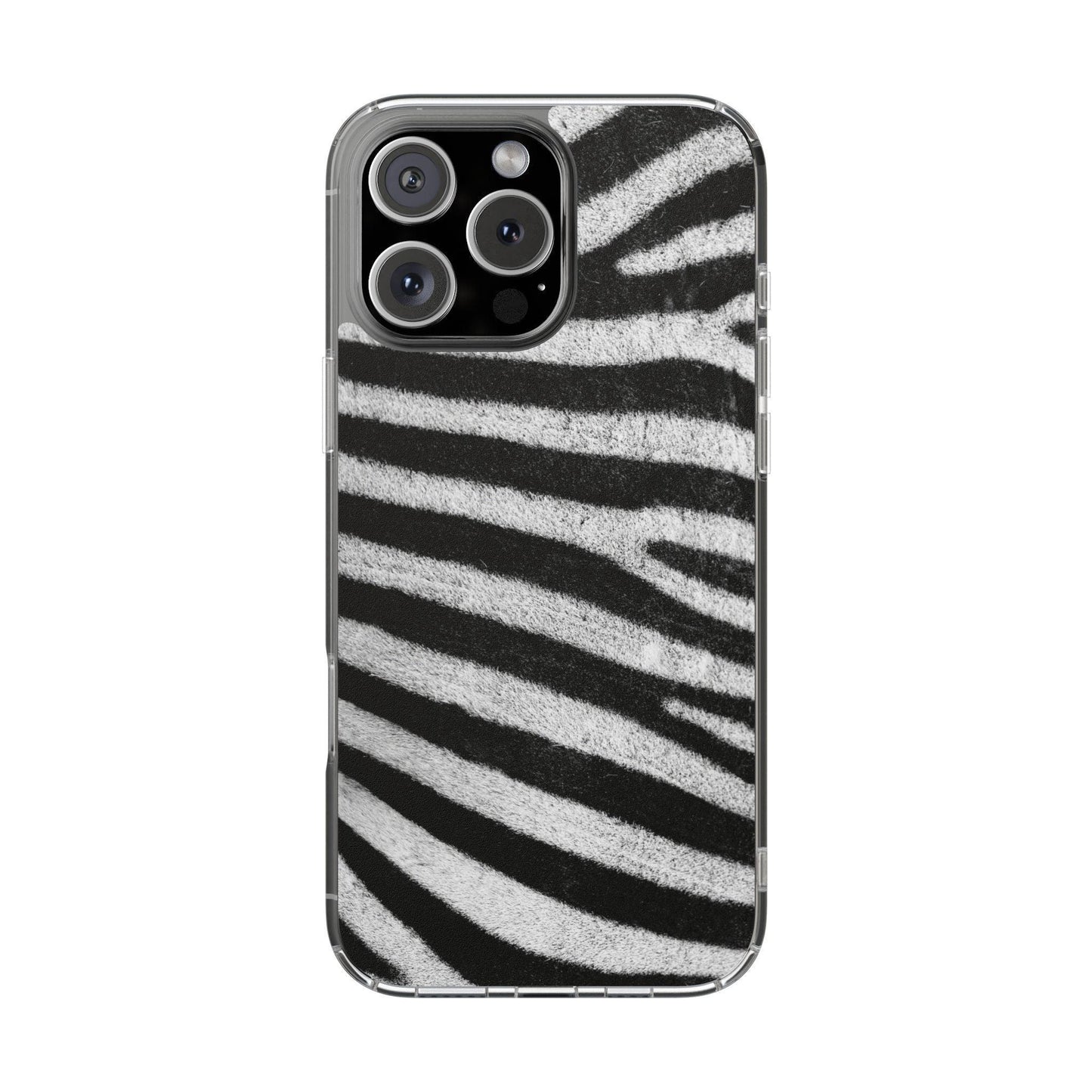 Clear Cases Black and White Zebra Stripes