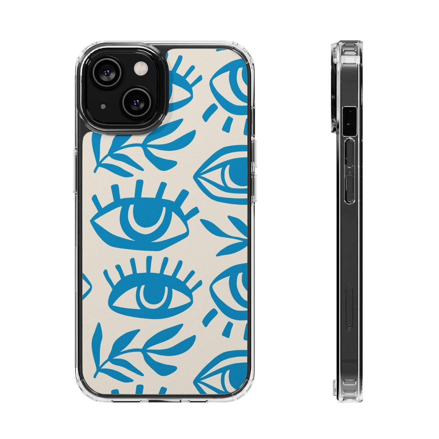 Eyes And Leaves  Pattern Clear Cases