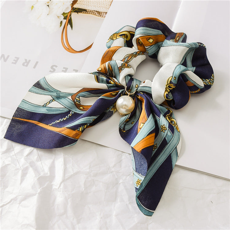Pearl Bow Hair Rope