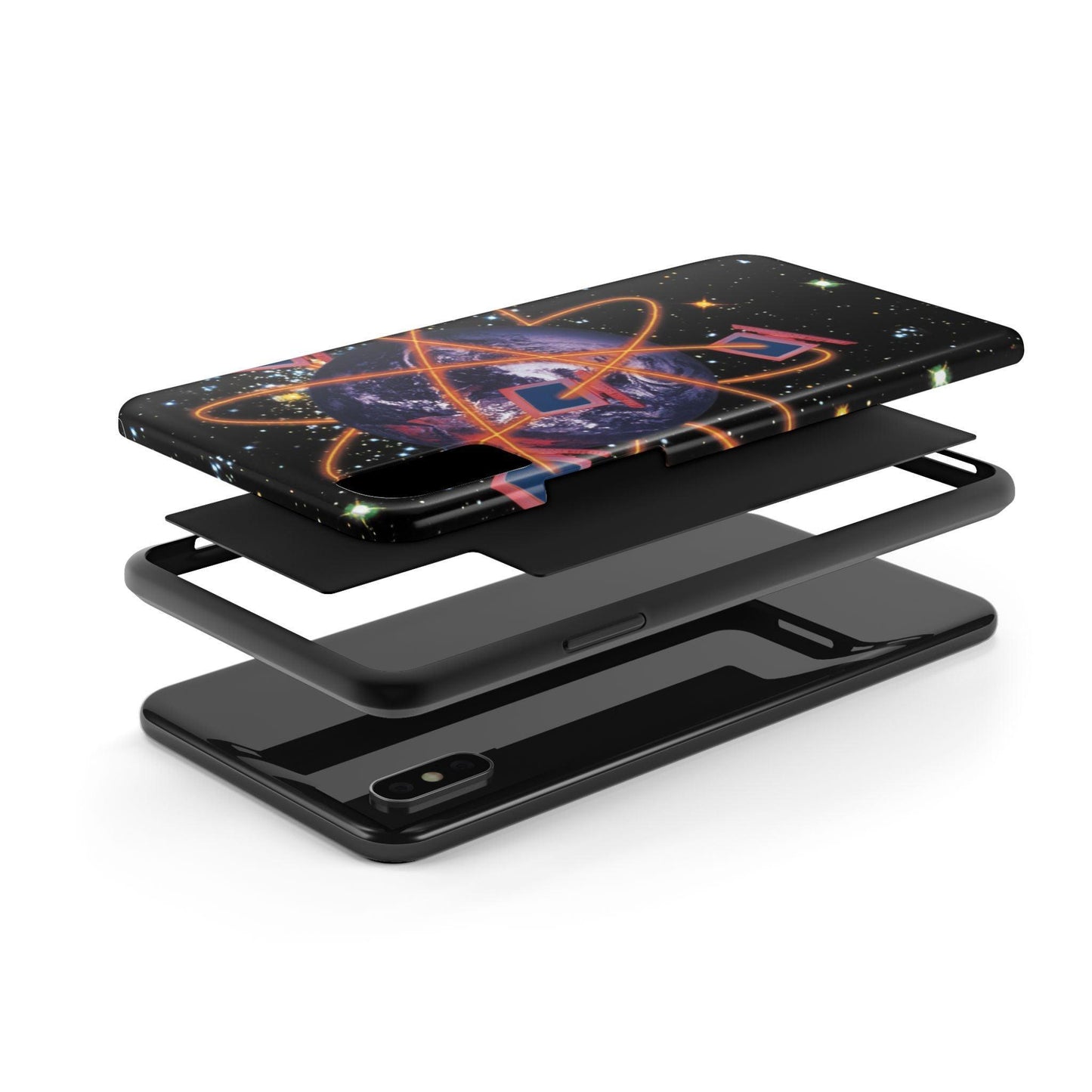 Computer Galaxy Printed With Orbiting Tough Phone Cases