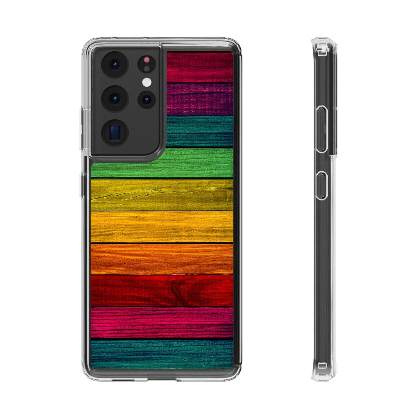Rainbow On Woods Clear Cases