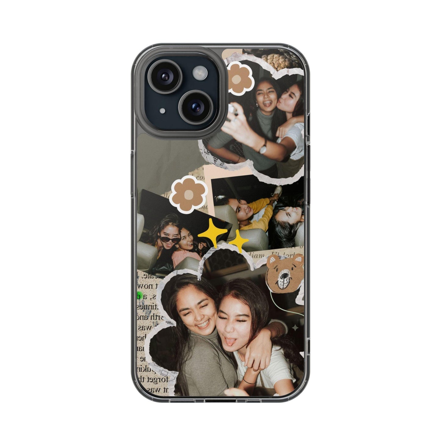 Memories In Retro Templet  Custom Printed Clear Cases