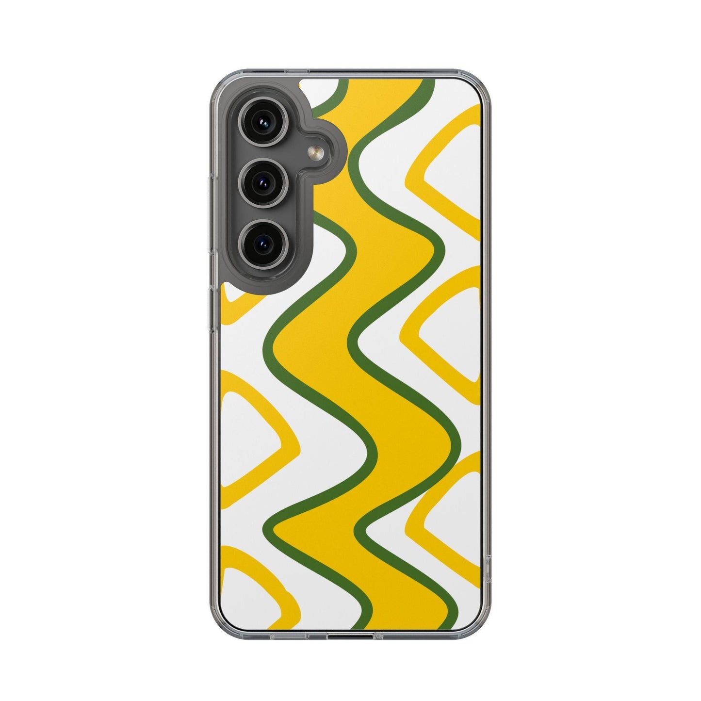 Bright Yellow Abstract With Shape Clear Cases