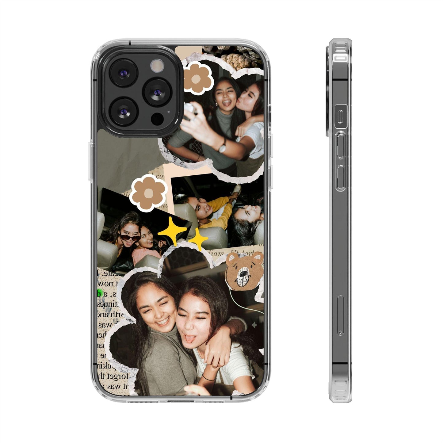 Memories In Retro Templet  Custom Printed Clear Cases