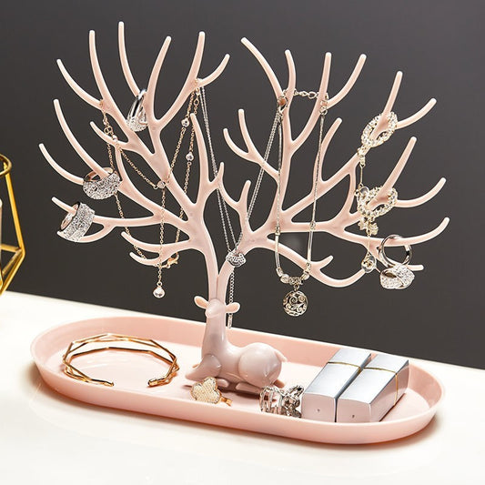 Deer Jewelry Display Stand with Drawer