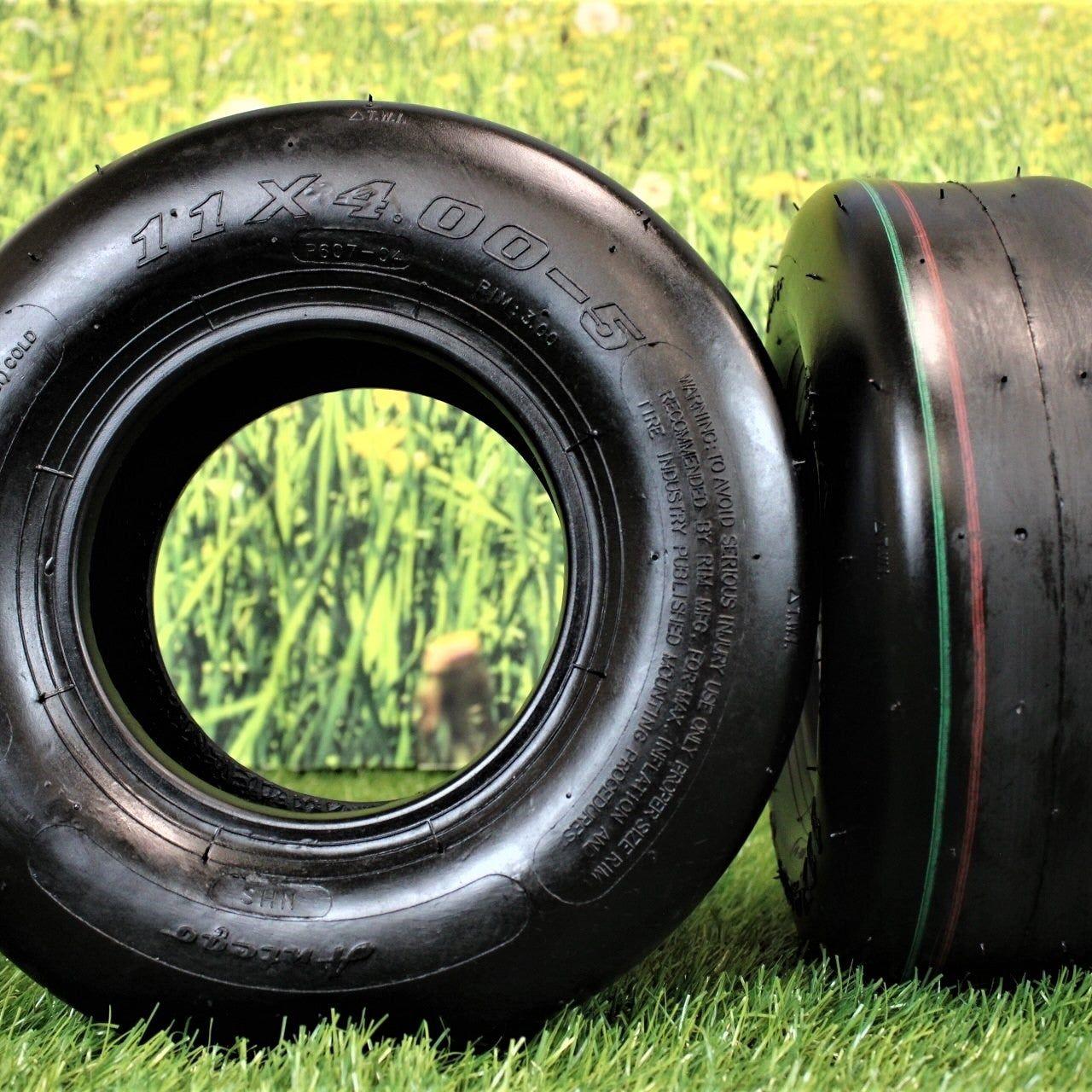 11x4.00-5 4 Ply Turf Tires for Lawn & Garden Mower (Set of 4)