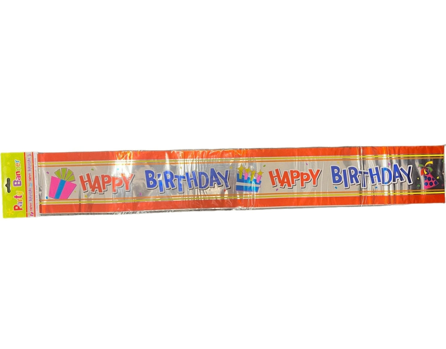 12' Foil Banner - Happy Birthday