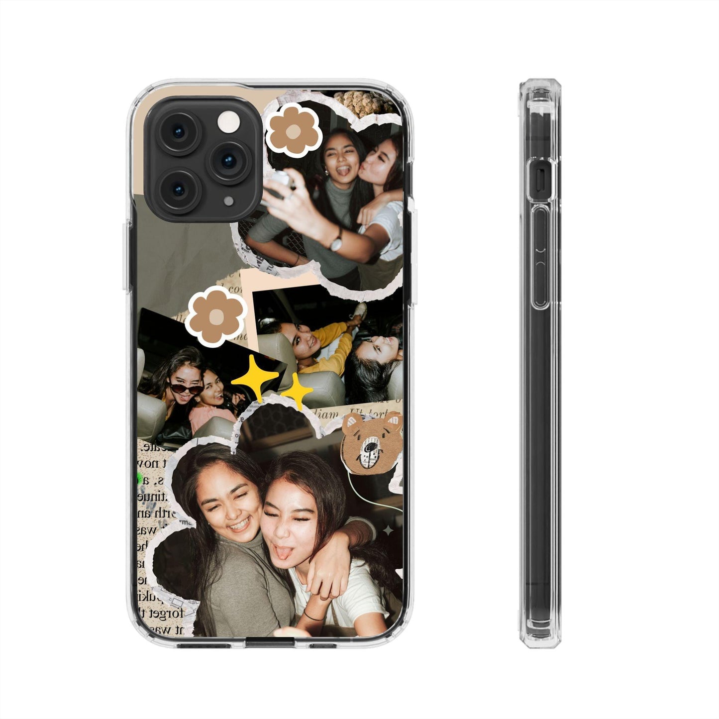 Memories In Retro Templet  Custom Printed Clear Cases