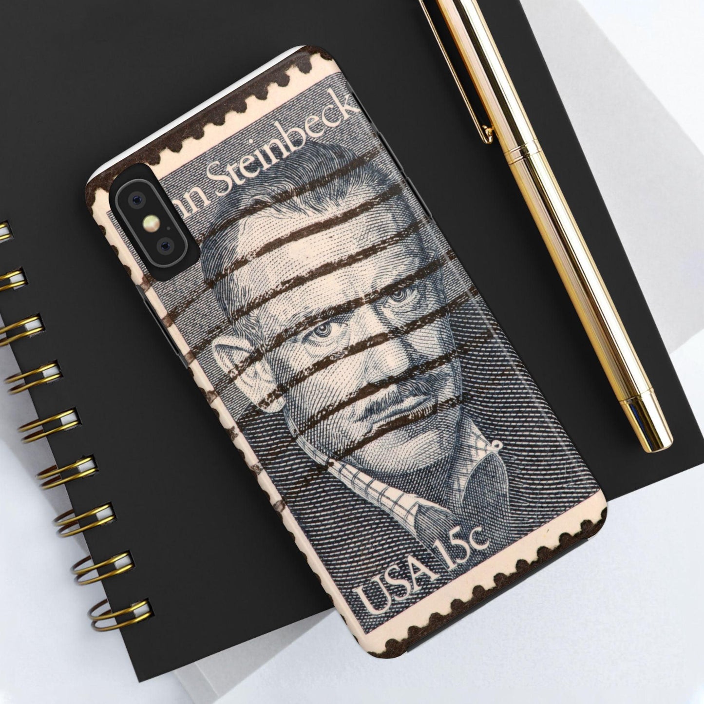 John Steinbeck USA 15c Printed Tough Phone Case for iPhone - Literary Tribute Design