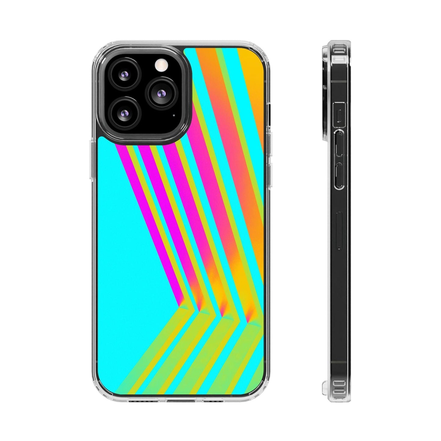 Abstract Pattern With Vibrant Color Clear Cases