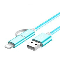100cm 2A Fast Charger Cable 2 In 1 USB Type C Micro USB