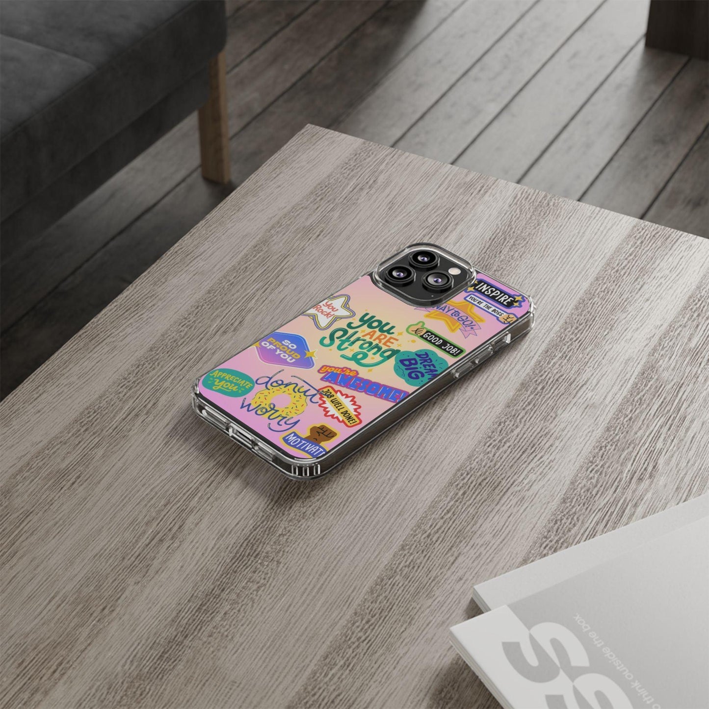 Motivational Stickers Clear Case