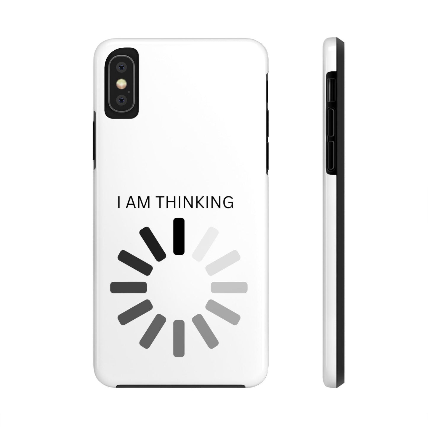I Am Thinking To Much Text Printed Tough Phone Cases