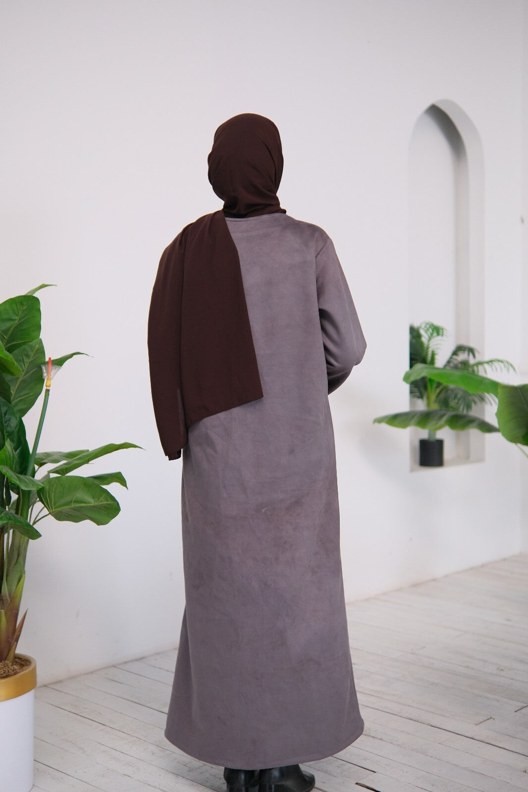 Milena Luxe Suede Abaya