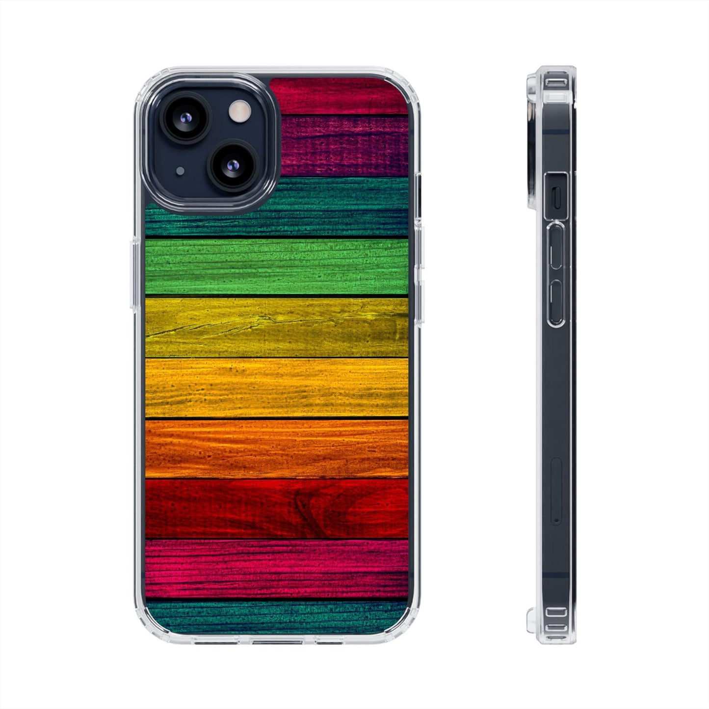 Rainbow On Woods Clear Cases