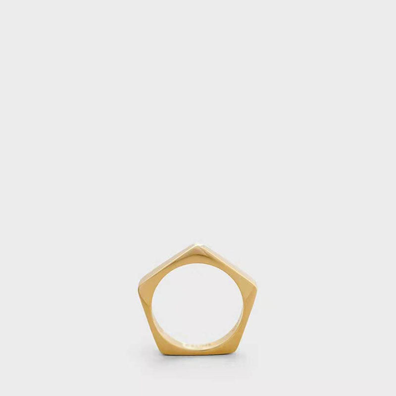 18K Gold Plated Simple Cold Style Celebrity Ring