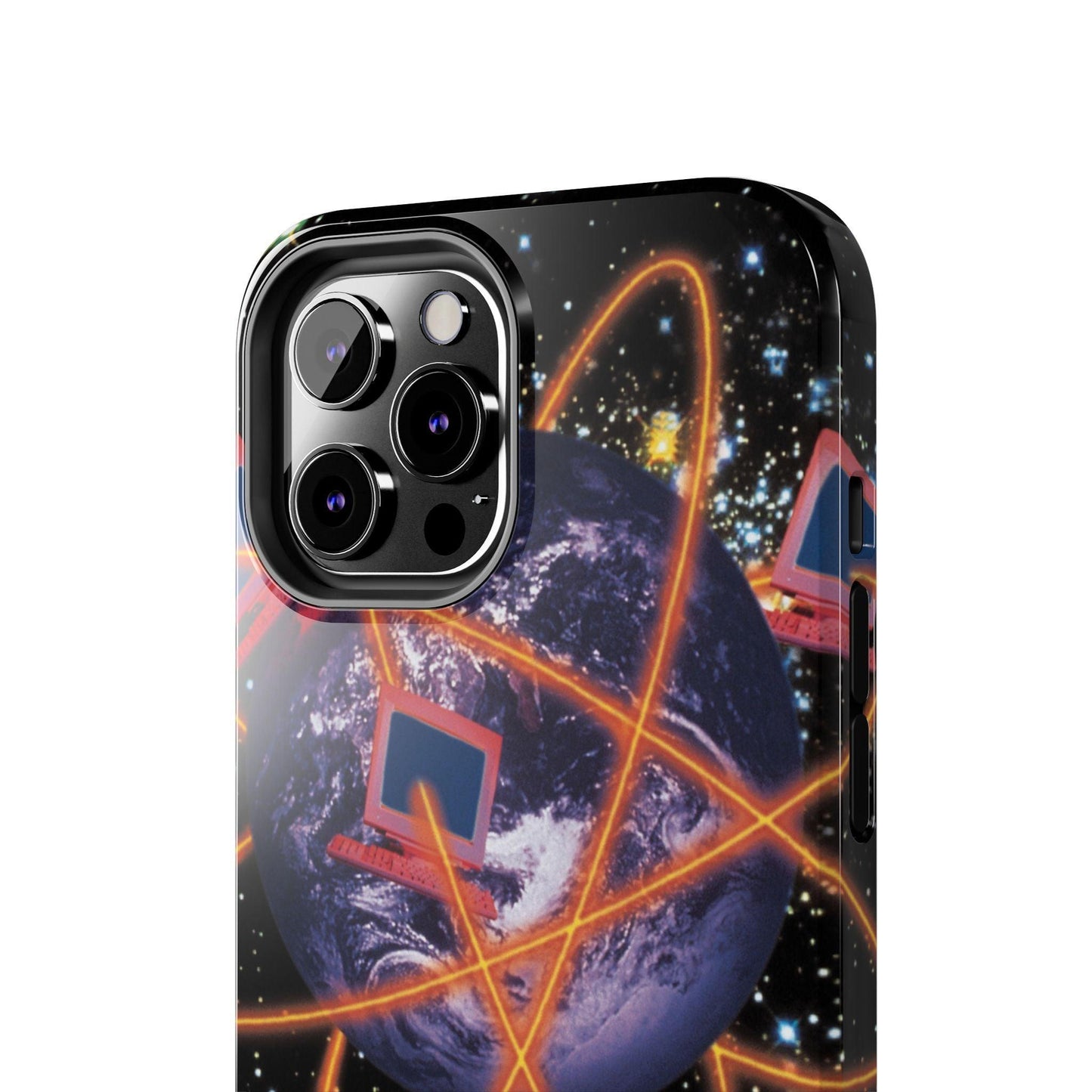 Computer Galaxy Printed With Orbiting Tough Phone Cases