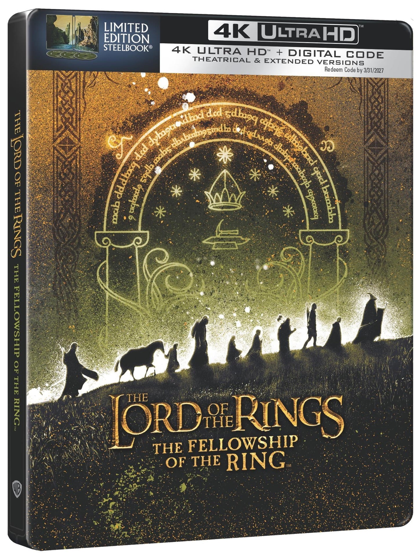 The Lord Of The Rings: The Fellowship Of The Ring - Limited Edition Steelbook (4K Ultra HD + Blu-ray + Digital)