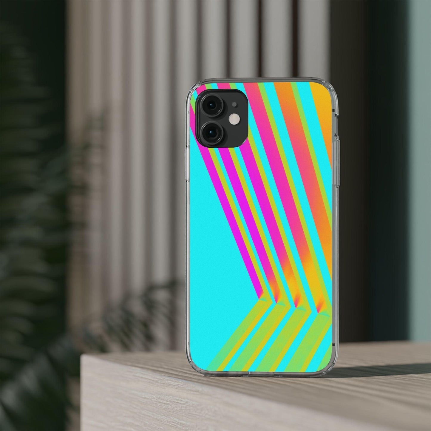 Abstract Pattern With Vibrant Color Clear Cases