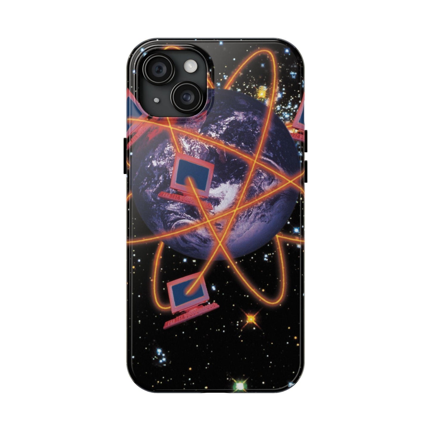 Computer Galaxy Printed With Orbiting Tough Phone Cases