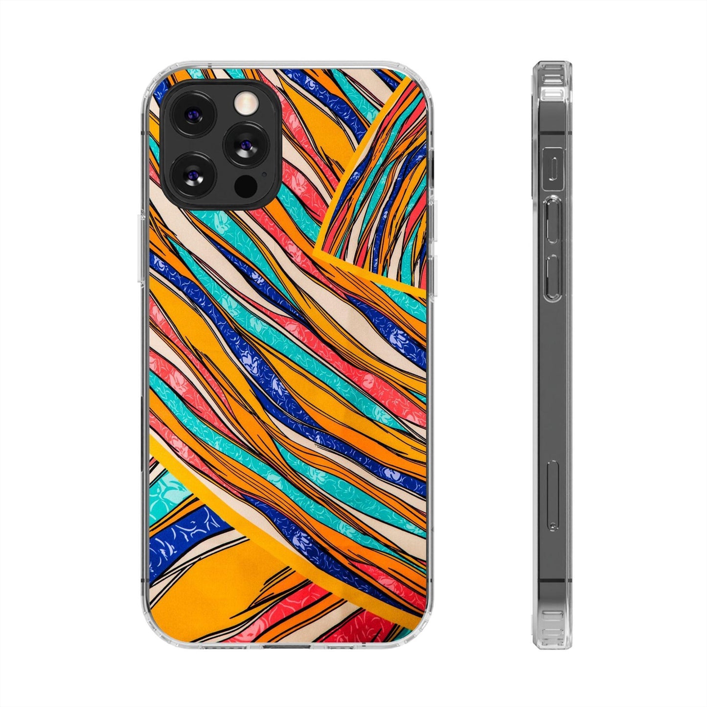 Clear Cases Stripes of  Powerful Colors