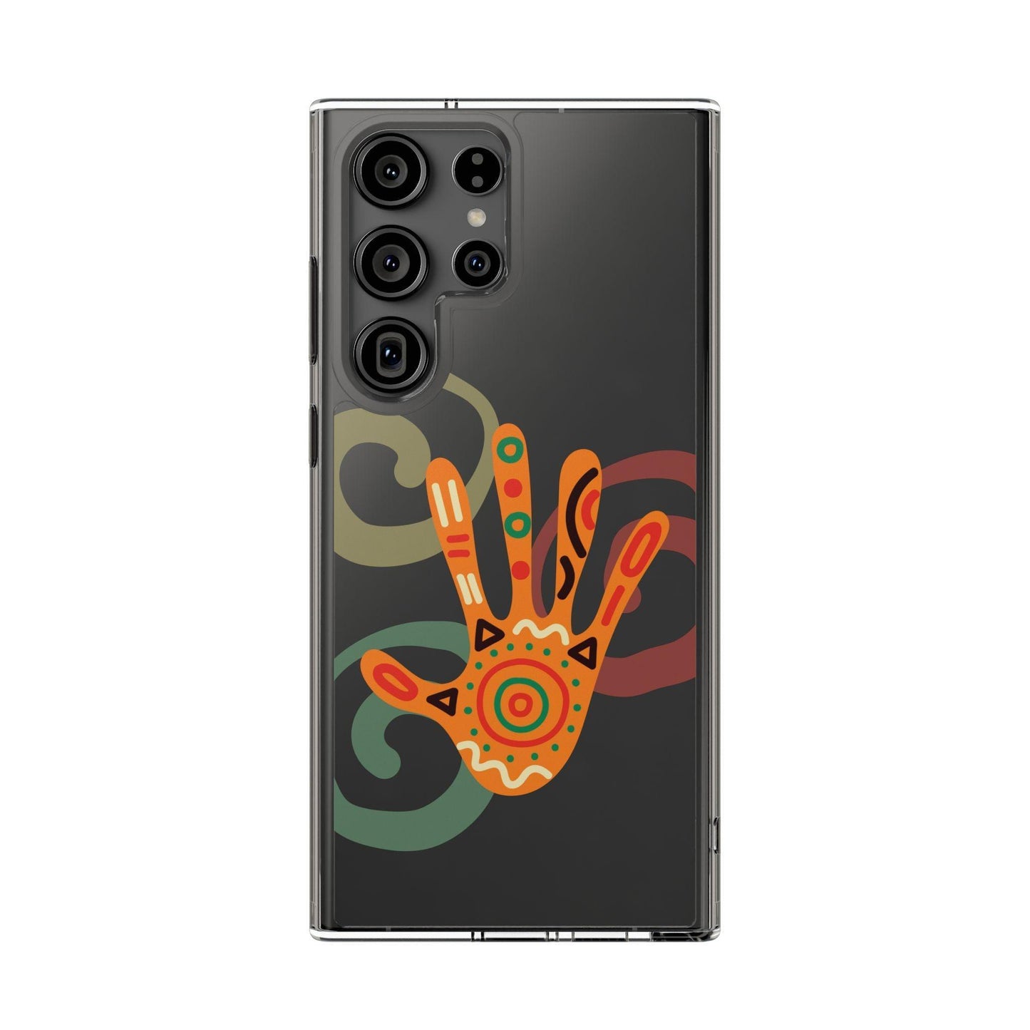 Clear Cases Colorful Hand Print design